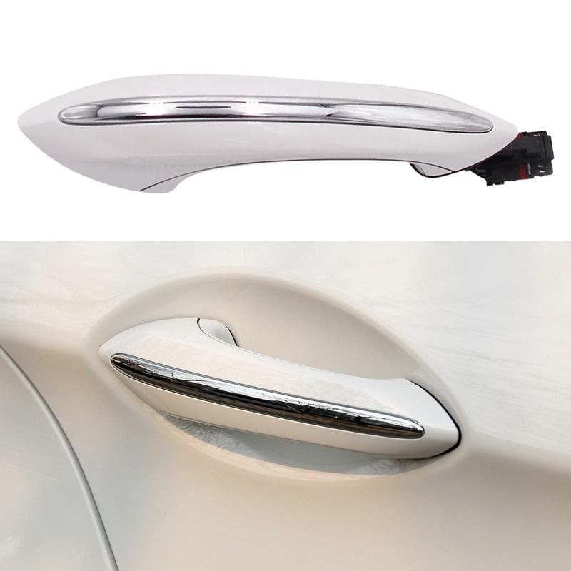 51217231932 White Car Front Right Exterior Door Handle with LED Fit for BMW 5 Series F01 F04 F06 F07 F10 F11 F12 F13