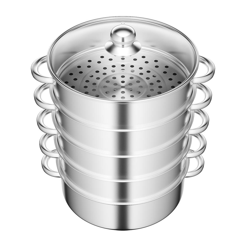 5-layer Stainless Steel Steamer 28cm Kitchen Cookware Grid Steamer