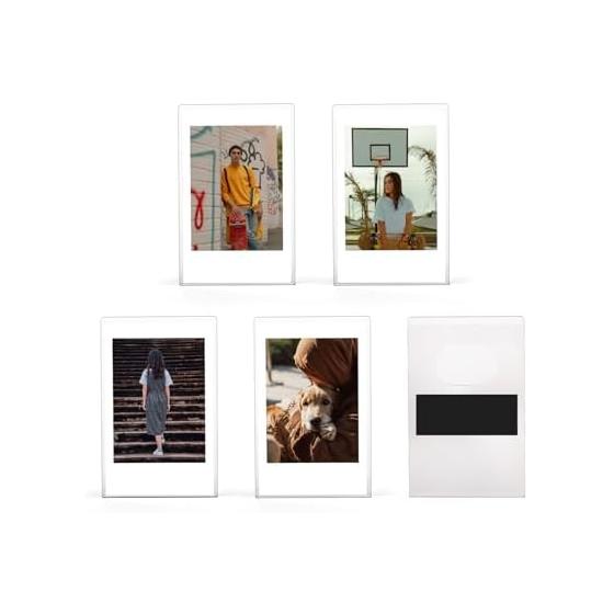 Acrylic Fridge Magnet Frame, Photo Frame for Polaroid/Fuji Instax Mini 3 Inch Photo, Clear Display Refrigerator Magnet - Vertical Version