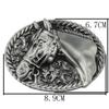 Gürtelschnalle Zubehör Metall Glatte Schnalle Pferdekopf Tierserie Diy