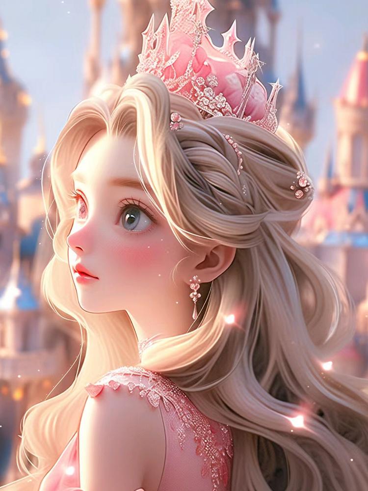 2024 New Girl Mosaic Painting Diy Diamond Painting Angel Girl Embroidery Diamond Room Decoration Water Diamond Gift Picture