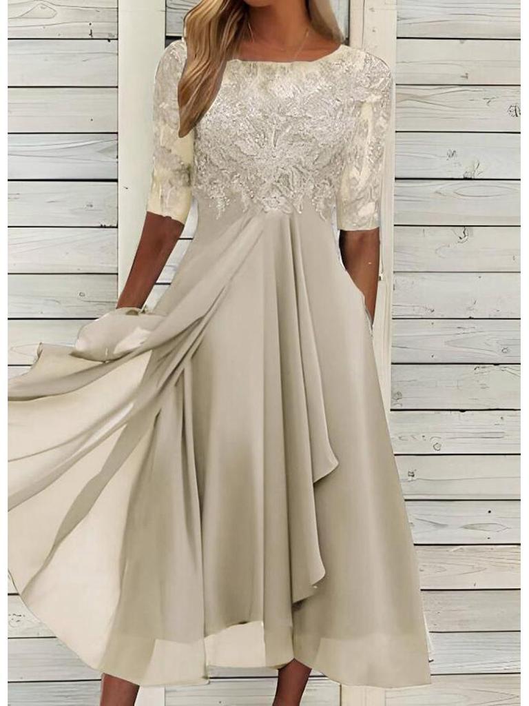 Lace Hollow-Out Long Dress