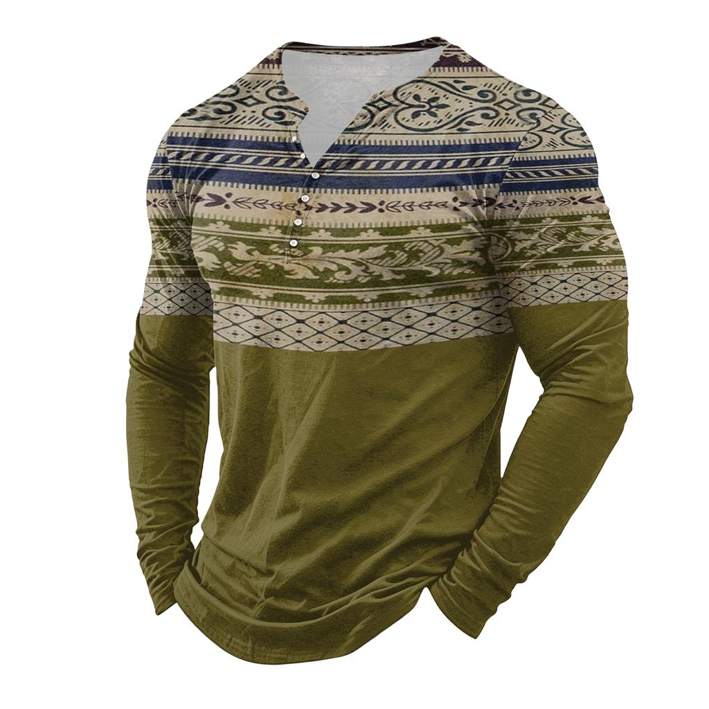 Men's Casual Bohemian Vintage Long Sleeve Shirt