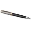 PARKER Sonnet Premium Metal Black GT Ballpoint Medium Gift Officially Product Number 2119787 & Pen, Nib, Oil-Based, Boxed, Imported,