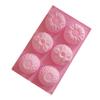 1Pc Silicone Chocolate Mold 6 Cavity 3 Different Flowers and Plants Shape DIY Handmade Soap Sunflower Moon Cake Mold