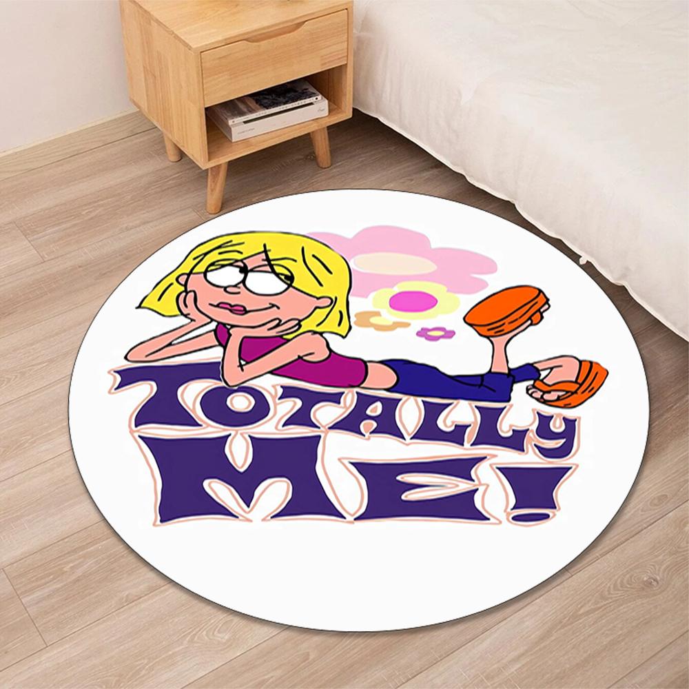 Lizzie McGuire Printed Round Rug Carpet Chair Rug Area Rug Entryway Doormats,for Office Chair Living Room Bedroom Kitchen Room.