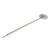 9 Inch Pizza Turning Peel Lightweight Stainless Steel Perforated Pizza Peel Metal Pizza Turner Peel with 2 Wooden Long