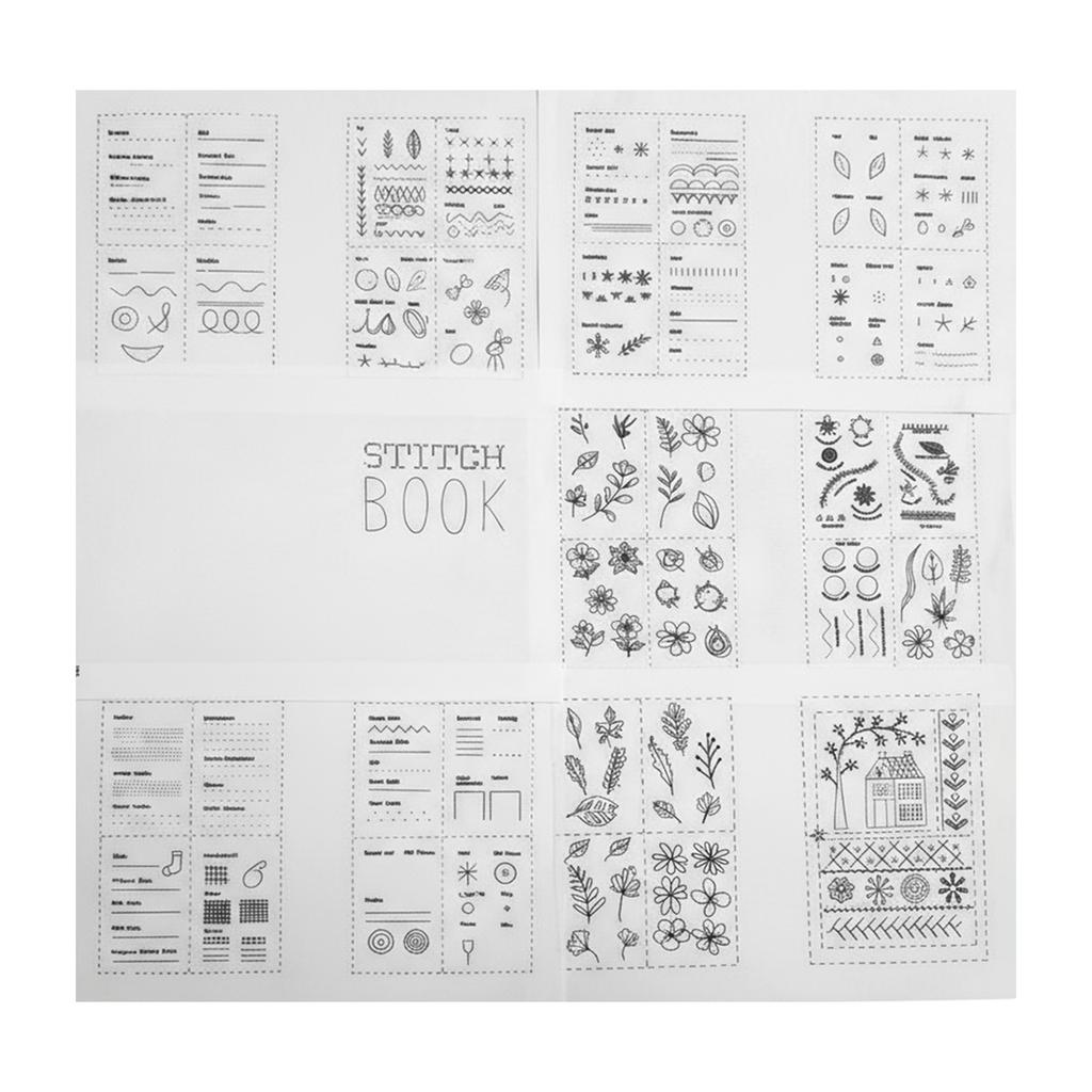 Embroidery Stitch Book Kit with Sewing Tools & Tutorials Hand Embroidery Patterns Kit for Craft Lovers & DIY Enthusiasts Gift