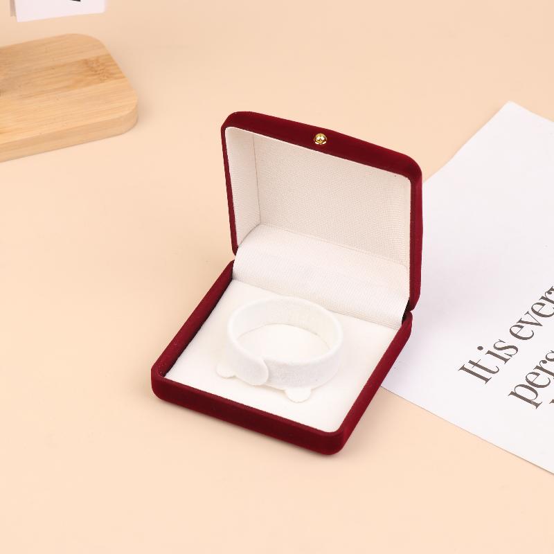 Beflockte Gold Schnalle Schmuckschatulle Anhänger Ring Halskette Ohrring Armband Display Aufbewahrungsbox Luxuriöse Gefühle Verpackungsschachtel