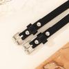 Grommet Waist Belt Punk Double Skinny Chain for Cowboy Grunge Buckle Modern Waistband Waist Chain Studded Belt