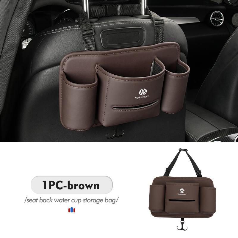 Car Seat Middle Armrest Leather Hanging Organize Storage Bag For Volkswagen VW Polo Jetta Sagitar Magotan Passat B5 B6 B7 CC Zr1