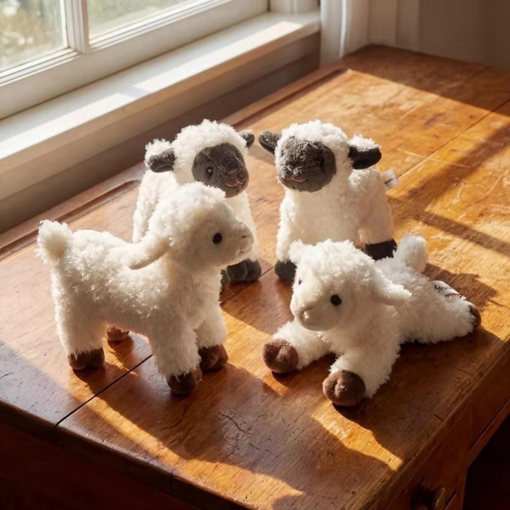 20cm Size Baby Lamb Plush Toy Soft Fluffy Touch Sheep Stuffed Toy Lamb Stuffed Animal  For Kids