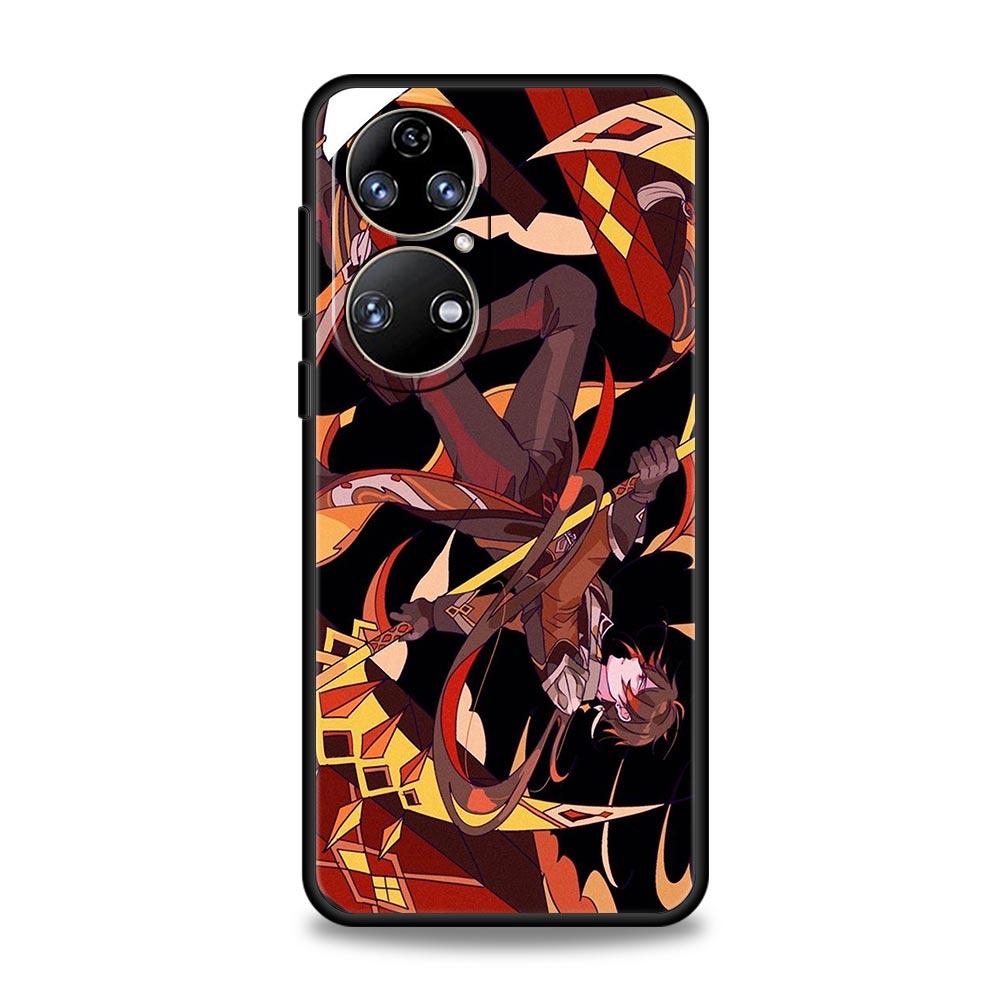 

Милый чехол Genshin Impact для Huawei P30 P40 Lite E, чехлы для телефонов из ТПУ P50 P20 Pro P Smart Z Y9 Y7 Y6 2019 Y6p Y9s Y7a, бампер Huawei Y7a