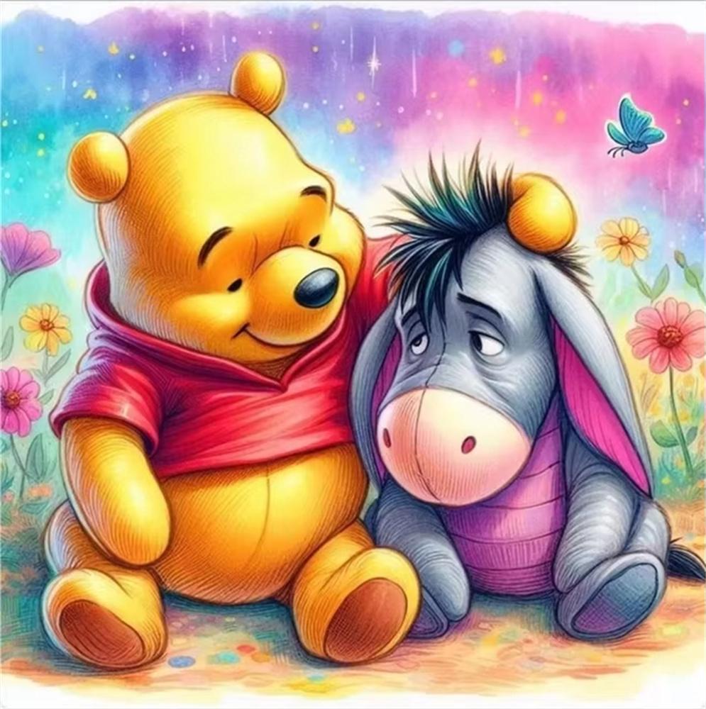 Disney Winnie The Pooh 5D Diamond Painting Full of Diamonds Handmade DIY Cartoon Decorative Painting Diamond Sticker Kit