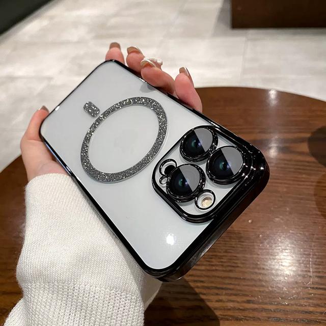 

Для Magsafe с беспроводной зарядкой, роскошный жесткий чехол для ПК для Iphone 12 13 14 Pro Max Plus с защитой объектива, магнитный прозрачный чехол for iphone14ProMax(6.7 )