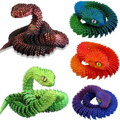 3D Printed Snake Dragon 3d Printed Figures New Year Decoration 2025 Traditional Table Ornament 3d Toys for Kids Christmas Gift