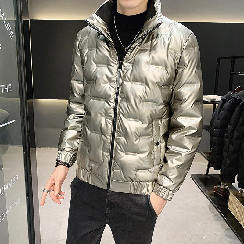 

Winter new down jacket men s teenager Korean version trend versatile hooded shiny down cotton jacket jacket for men 5XL