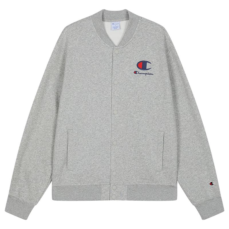 Champion Men s 2025 Autumn Embroidered Logo Plush Baseball Jacket S