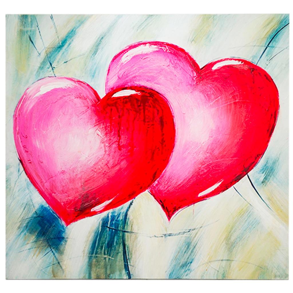 Les Trésors De Lily [L7710] - Bemaltes 'Love' Leinwandbild rosa (50x50 cm)