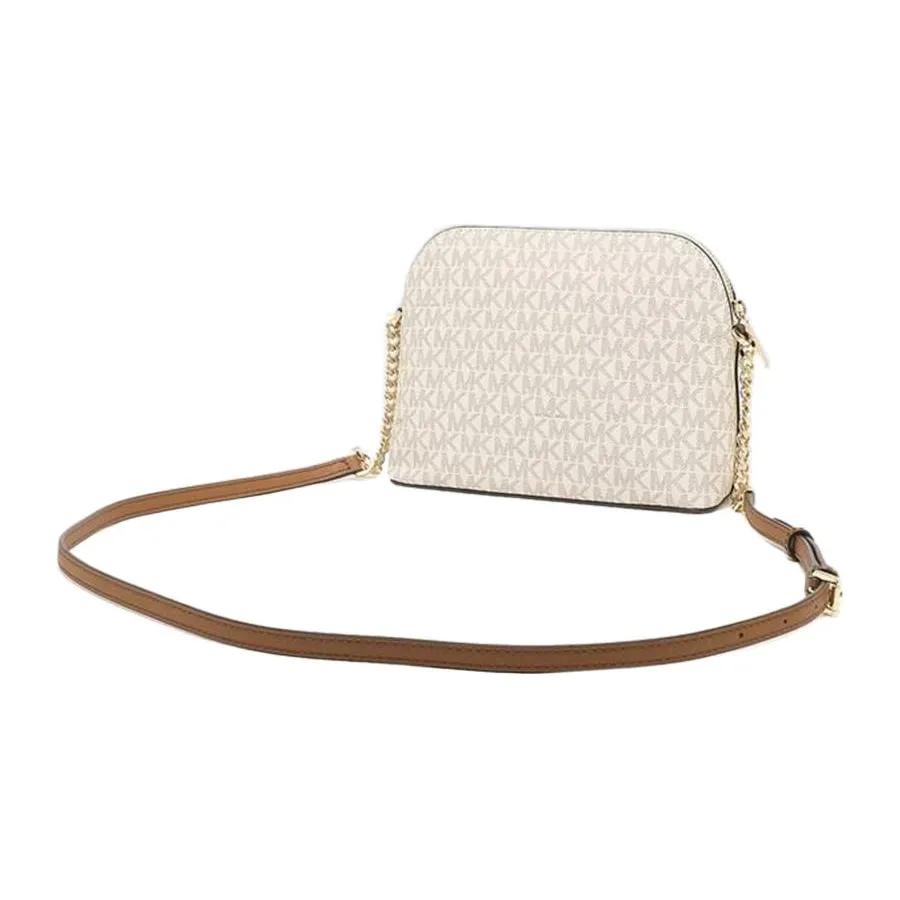 MICHAEL KORS Jet Set Travel PVC Dome Bag , Commute Bag , Shoulder Bag , Crossbody Bag Women's Vanilla White (Unisex) Crossbody Bags