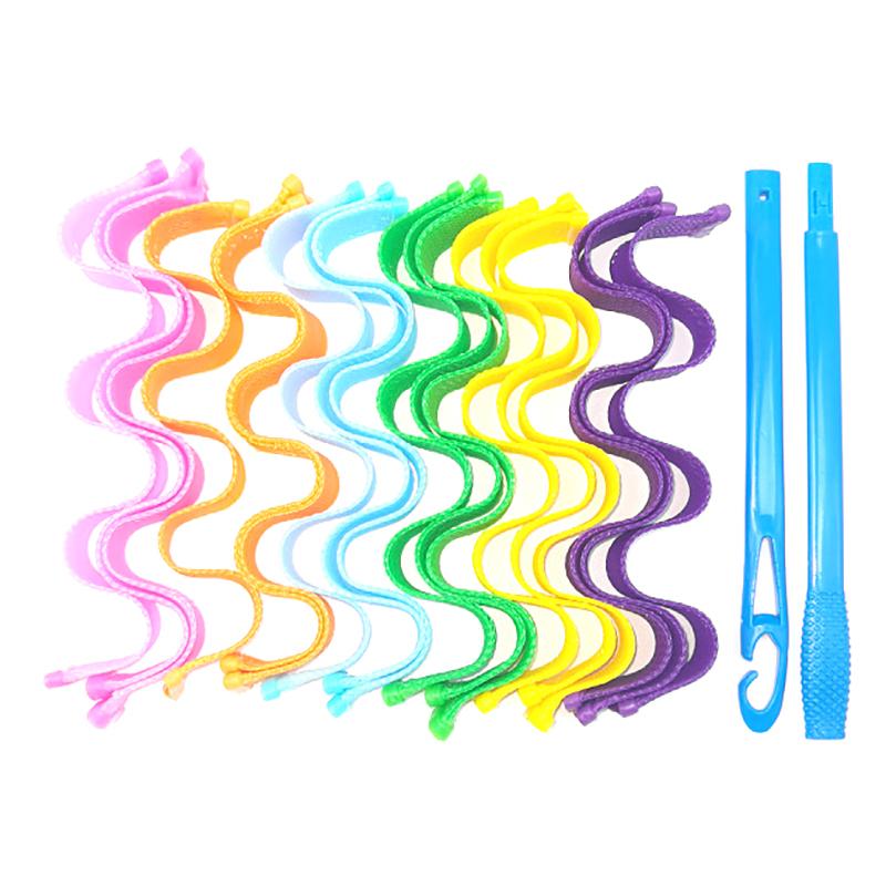12Pcs Heatless Hair Curler No Heat Hair Rollers Soft Curls Curling Rod Roller Sticks Perm Rods Wave Formers Hair Styling Tools
