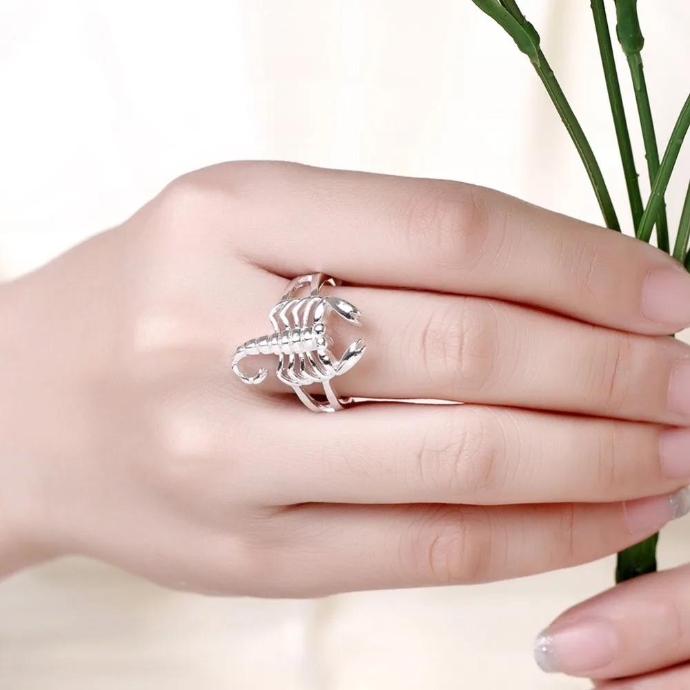 Beautiful Ring Fashion Fashion Scorpion 925 Silver NICE Women Domineering Lady Ring Jewelry Classical Gift