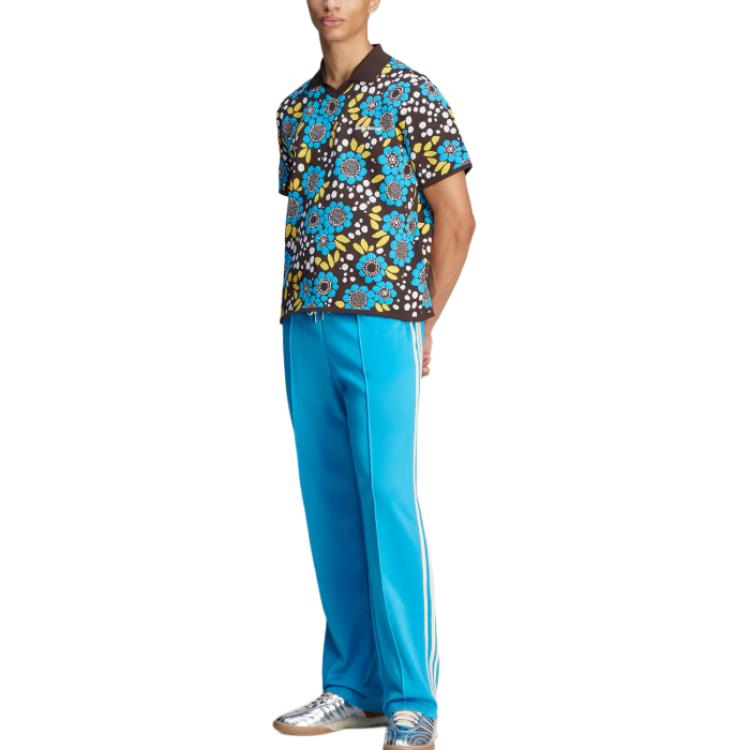 adidas x Wales Bonner Knit Floral Polo Shirt Multicolor Men Tops Multi-Color JJ2931