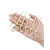 1pc Stainless Steel Eyebrow Trimming Scissors For Fake Eyelashes Trimming, Nose Hair, Beard, Facial Hair Removal Tool