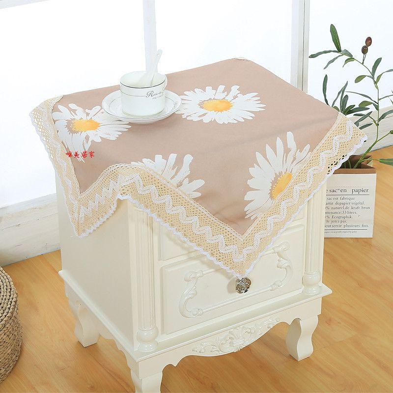 

Скатерть Чехол от пыли Чехол для микроволновой печи в европейском стиле Midea Диспенсер для воды Многофункциональное полотенце Универсальный квадратный чехол для полотенца Ткань для полотенца Ручная работа Sunflower Brown 60*60cm1