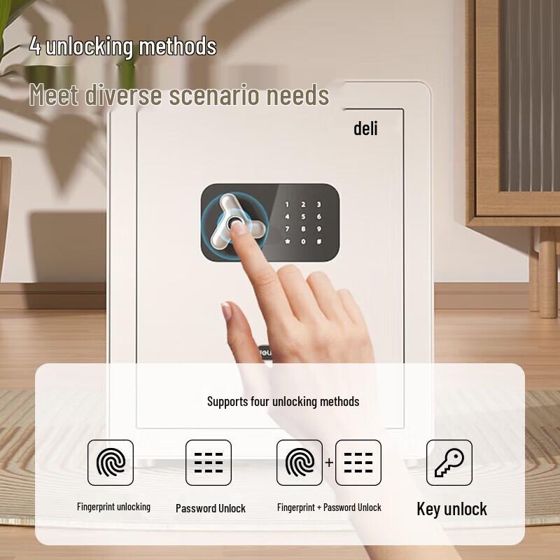 Deli Fingerprint Password Safe Box