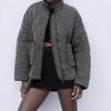 2025 Women's Urban Casual Washed Cotton Loose Stand Collar Jacket - Autumn/Winter Collection