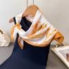 2026 New Designer 70Cm Square Silk Women's Scarf Spring Summer Satin Scarves Shawl Headband Bandana Hijab Wrap