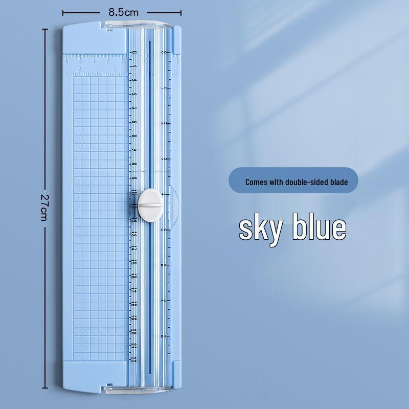 Portable Paper Trimmer & Corner Rounder - Essential Manual Utility Knife for Students and Office.