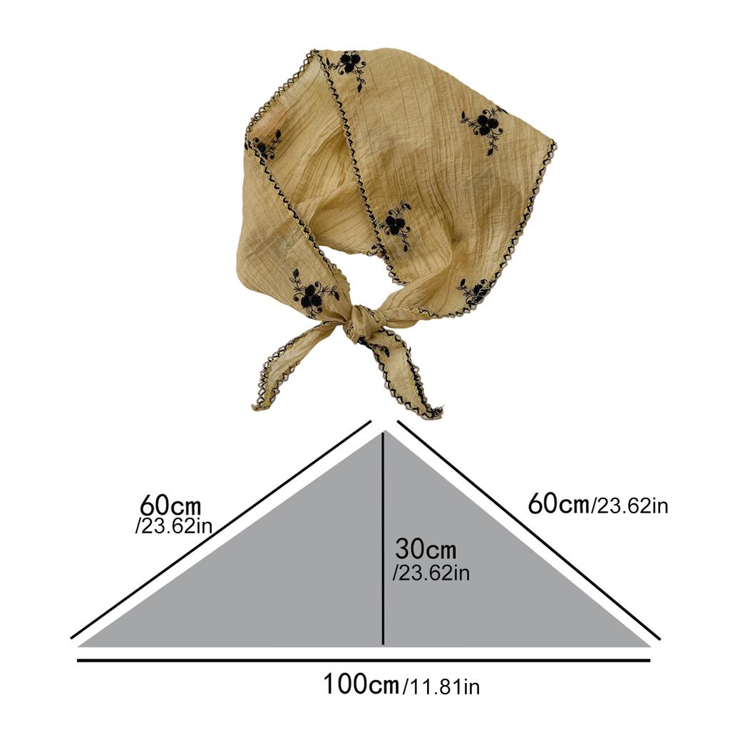 Stylish Silk Feel Polyester Scarf Sun Protective Headwear Reusable Headscarf Fashion Accessory for Beach Hiking Work