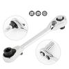 Portable 1/4'' Single/Double End Quick Socket Ratchet Wrench Screwdriver Bit Spanner Two-way adjustable Hand Tools for Mechanic