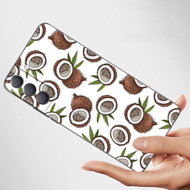 Summer Fruit Cherry Phone Case For Samsung Galaxy S22 Pro S21 S20 FE Ultra S10 Lite S10 S10E S9 S8 Plus Soft TPU Black Cover