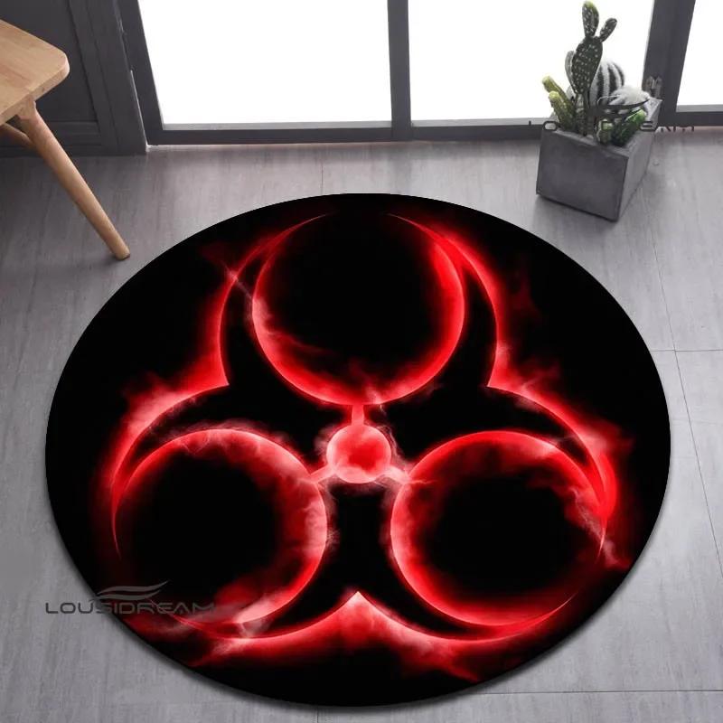 R-Resident Evil Umbrella Printed Round Carpet Living Room Bedroom Beautiful Carpet Non -slip Door Pad Floor Mats Birthday Gift