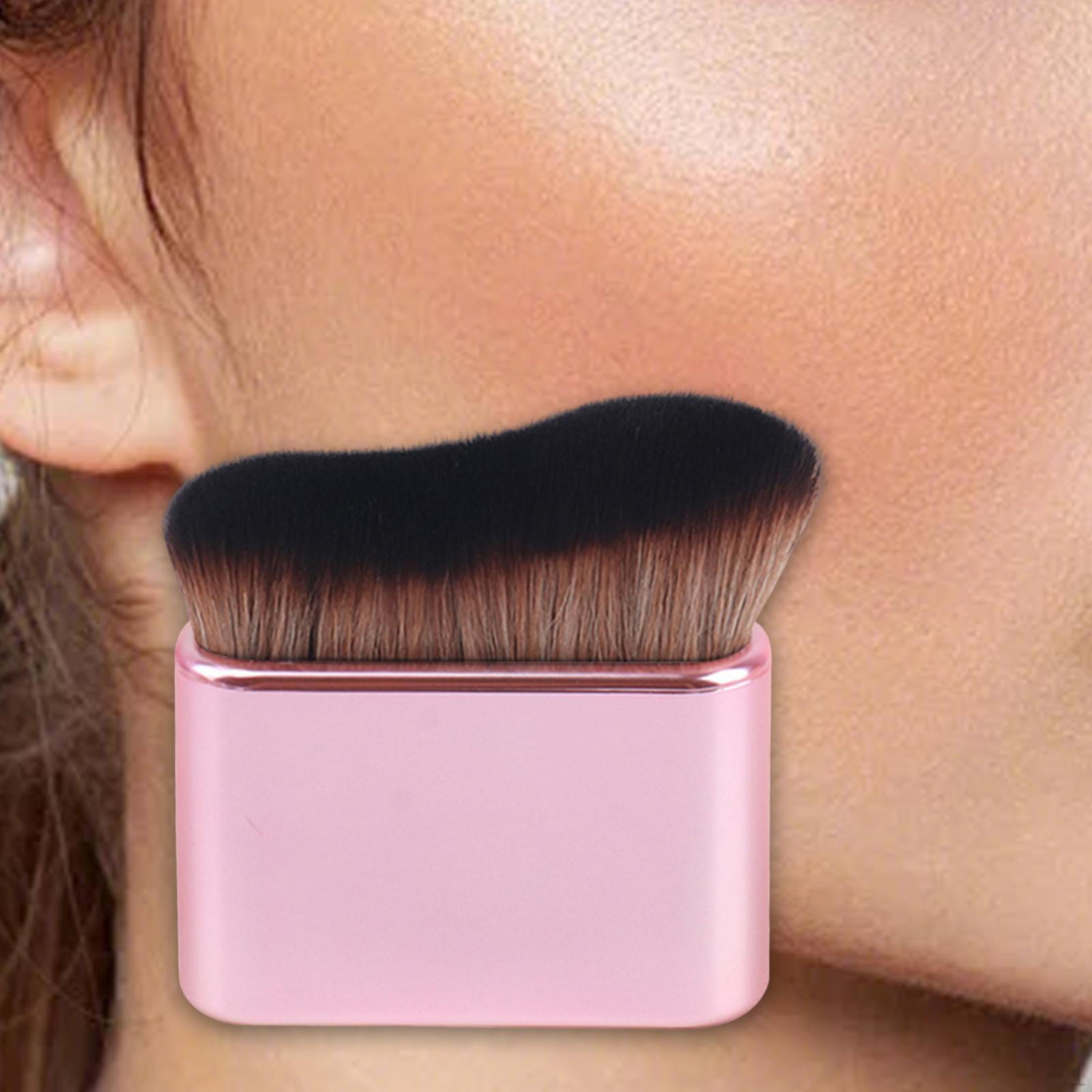 

Кисть для тона лица Мягкая щетина Волнообразная форма Растушевка для жидких средств Purple Pink