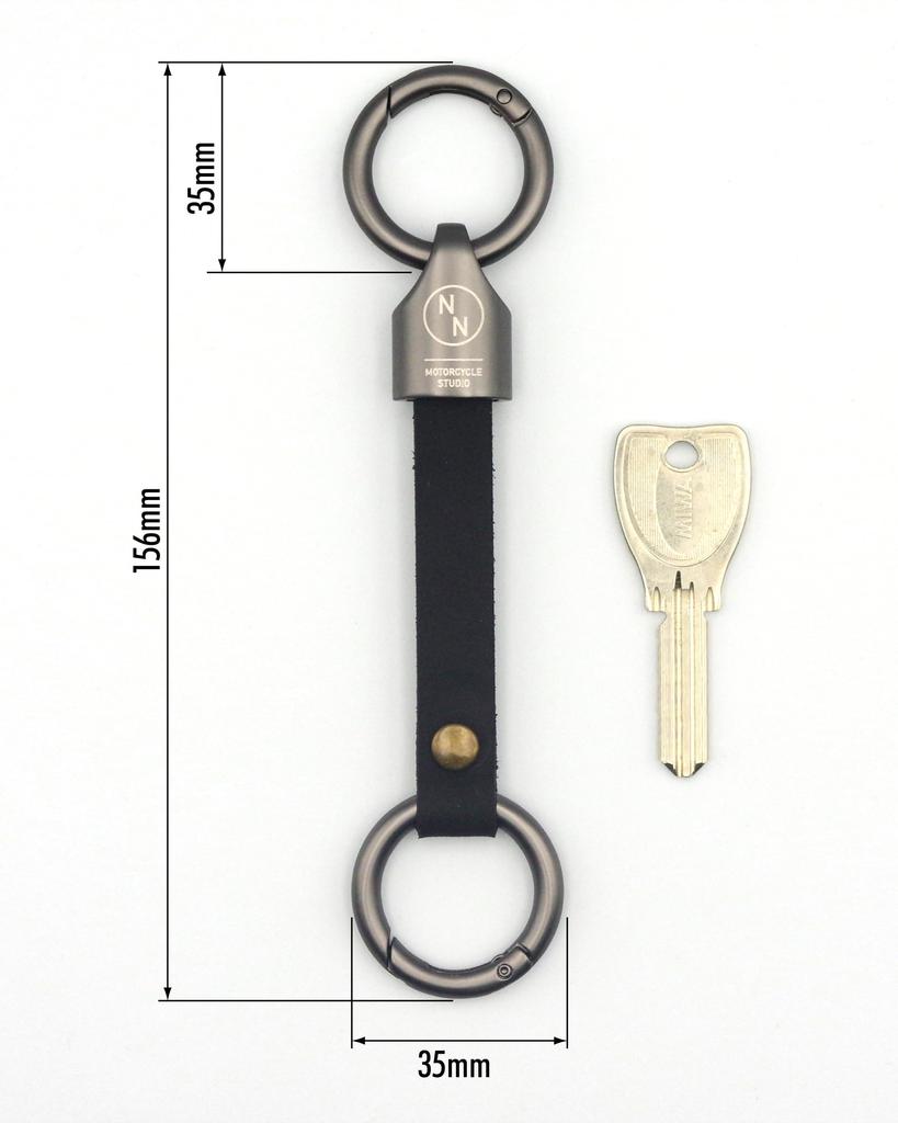 NONINA Engine Design Key Chain Set, Braun