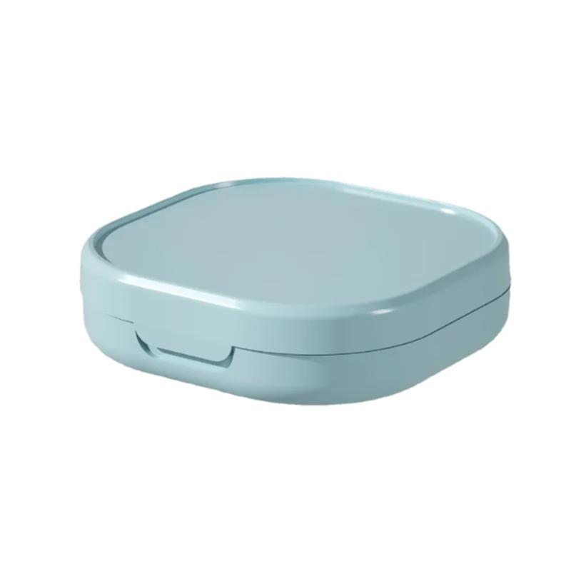 Portable Orthodontic Retainer Case with Mirror Multi-Functional Denture Storage Box Trendy Oral Care Gadget for Adults