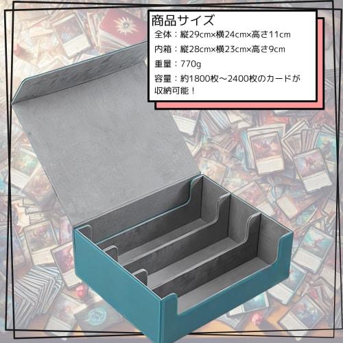 Gorgeous 3-Column Big Storage Magnetic Deck Case, Holds Over 1800 Trading Cards, PU Leather, Magnetic, Hard Loader, Top Loader, Sleeve Compatible, TCG