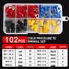 Cross-Border 280-Piece Cold-Pressed Insulated Steel Copper-Plated Terminal Block Set for Electrician Wiring Connections