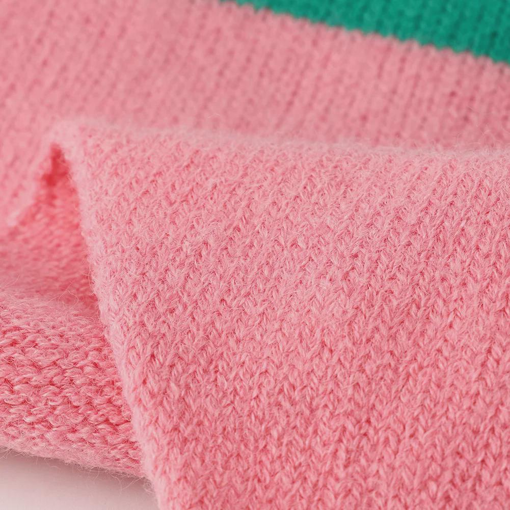 2024 Herbst/Winter Damen Koreanischer Stil Gestrickter Dreiecksschal - Farbblockiert, Warm, Allround-Schal