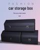 Car Leather Interior Organizer: Large Capacity Folding Trunk Storage Box