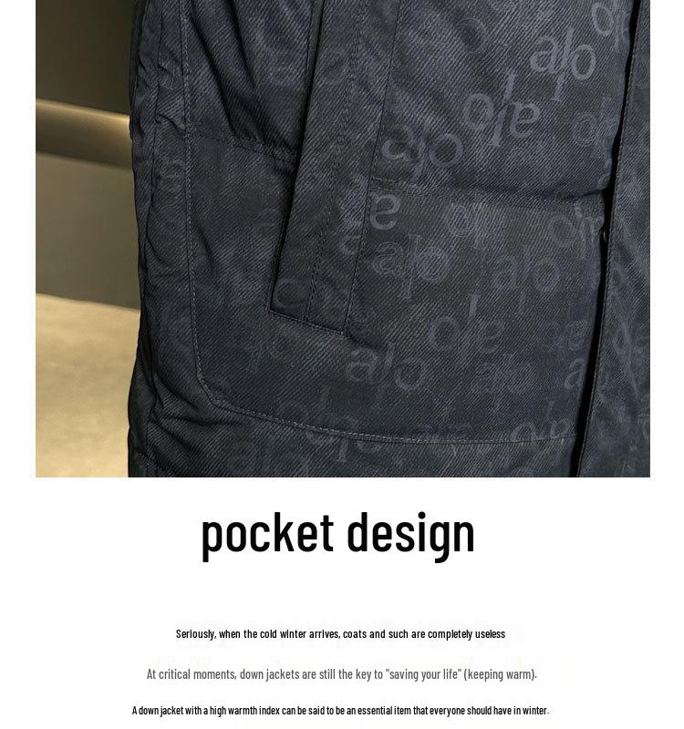 Men's 2025 Winter Trendy Printed Down Jacket - Lightweight, Thick & Stand Collar Outerwear