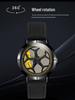Sanda Men's Personalized Quartz Watch - Leather Strap, Waterproof, Rotating Dial
