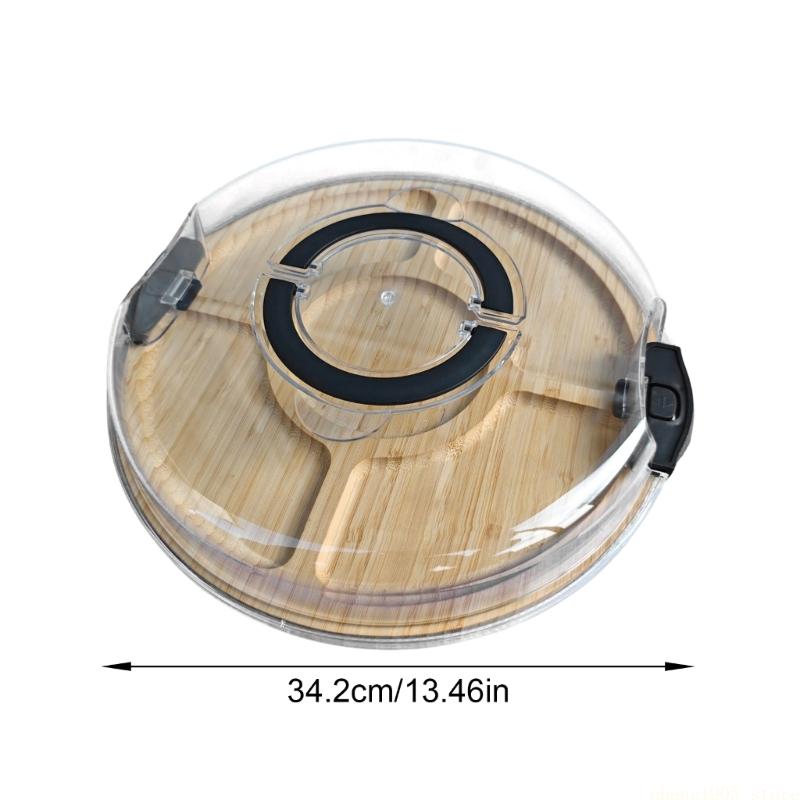 QX2E Pack of 1 Party Appetizer Serving Dish with Clear Covers Included for Gatherings