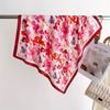 New flower simulation silk scarf women's summer out windproof shawl advanced sense foreign style small square scarf headband scarf