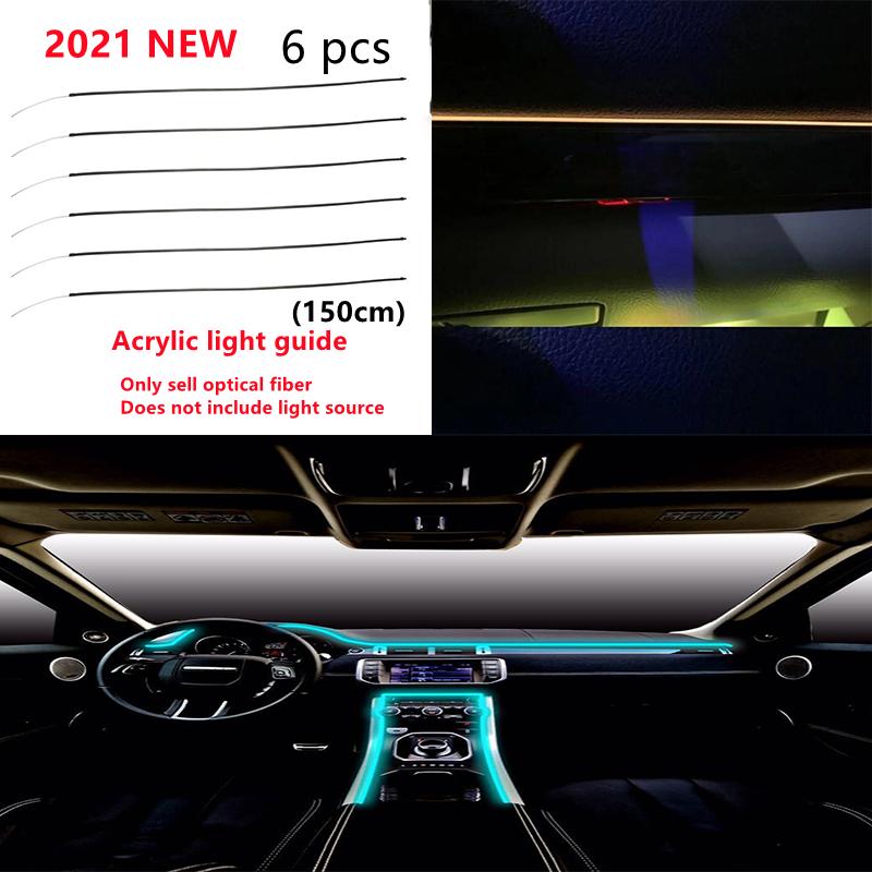 Acrylic Optic Fiber Lights RGB Ambient Light Sound Control With 12V Cigarette Lighter Auto Interior Decorative Atmosphere