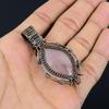 Rose Quartz Jewelry, 999 Copper Wire Wrapped Pendant Handmade Gemstone Jewelry, Gifts For Wife Brand New Pendant